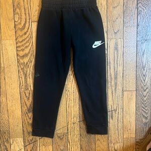 Nike Black Joggers with Tapered Fit and Ribbed Cuffs